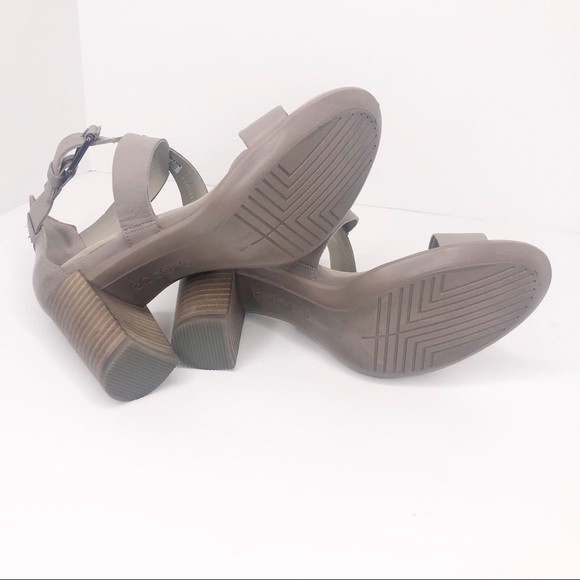 Ecco moon rock block sandals heels strappy 38/8 - Picture 6 of 7